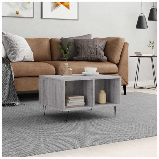 vidaXL Coffee Table Grey Sonoma 60x50x36.5 cm Engineered Wood