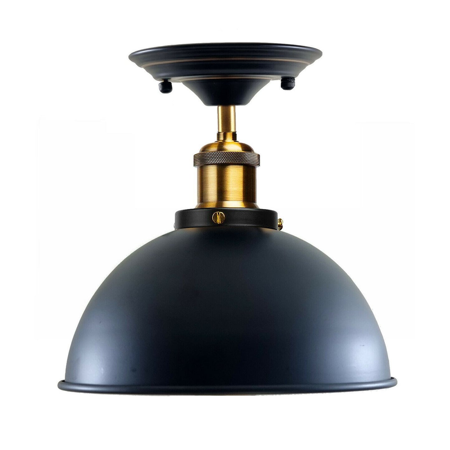 Industrial Retro Light Shade Flush Mount Fitting Modern Black Ceiling  Light