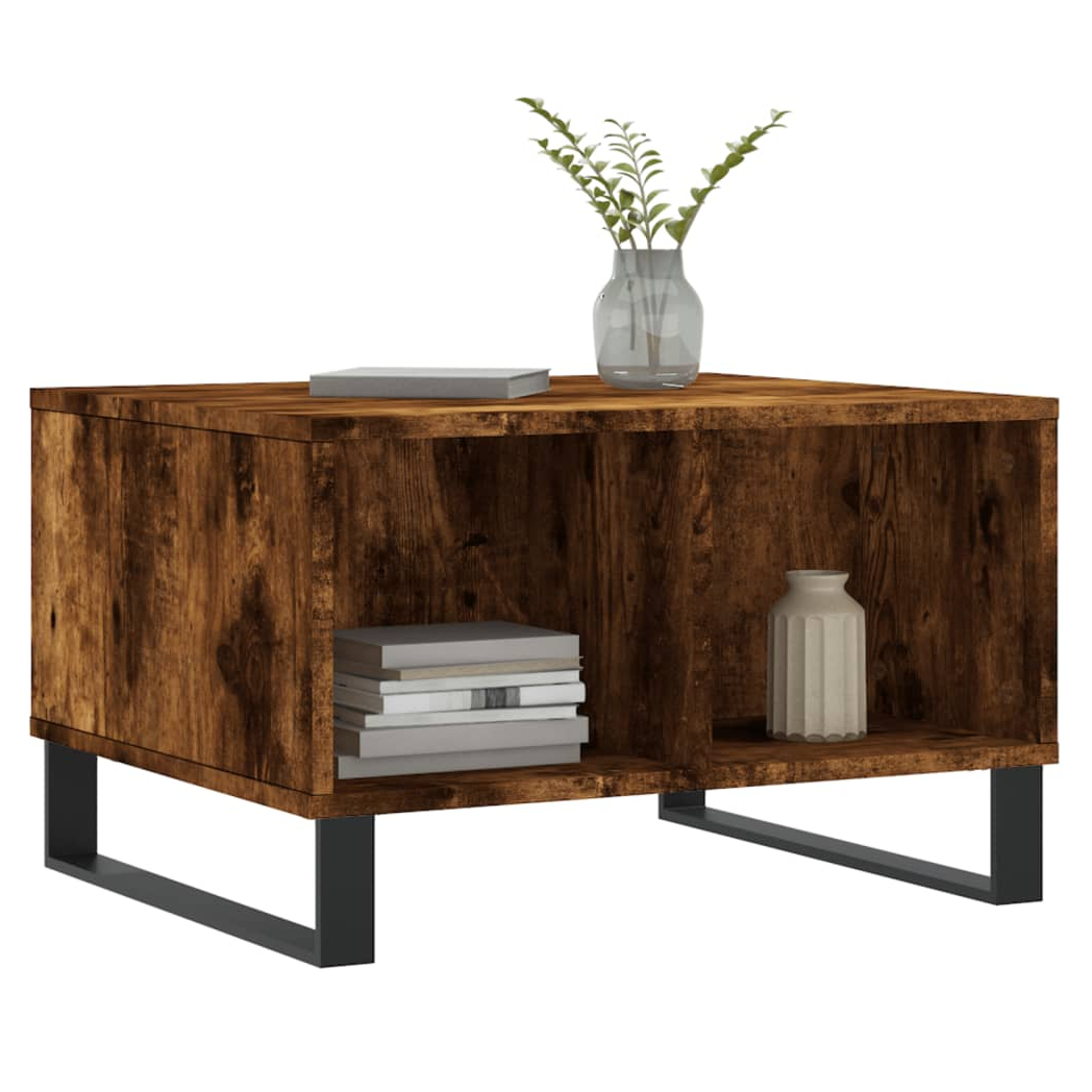 vidaXL Coffee Table Smoked Oak 60x50x36.5 cm Engineered Wood