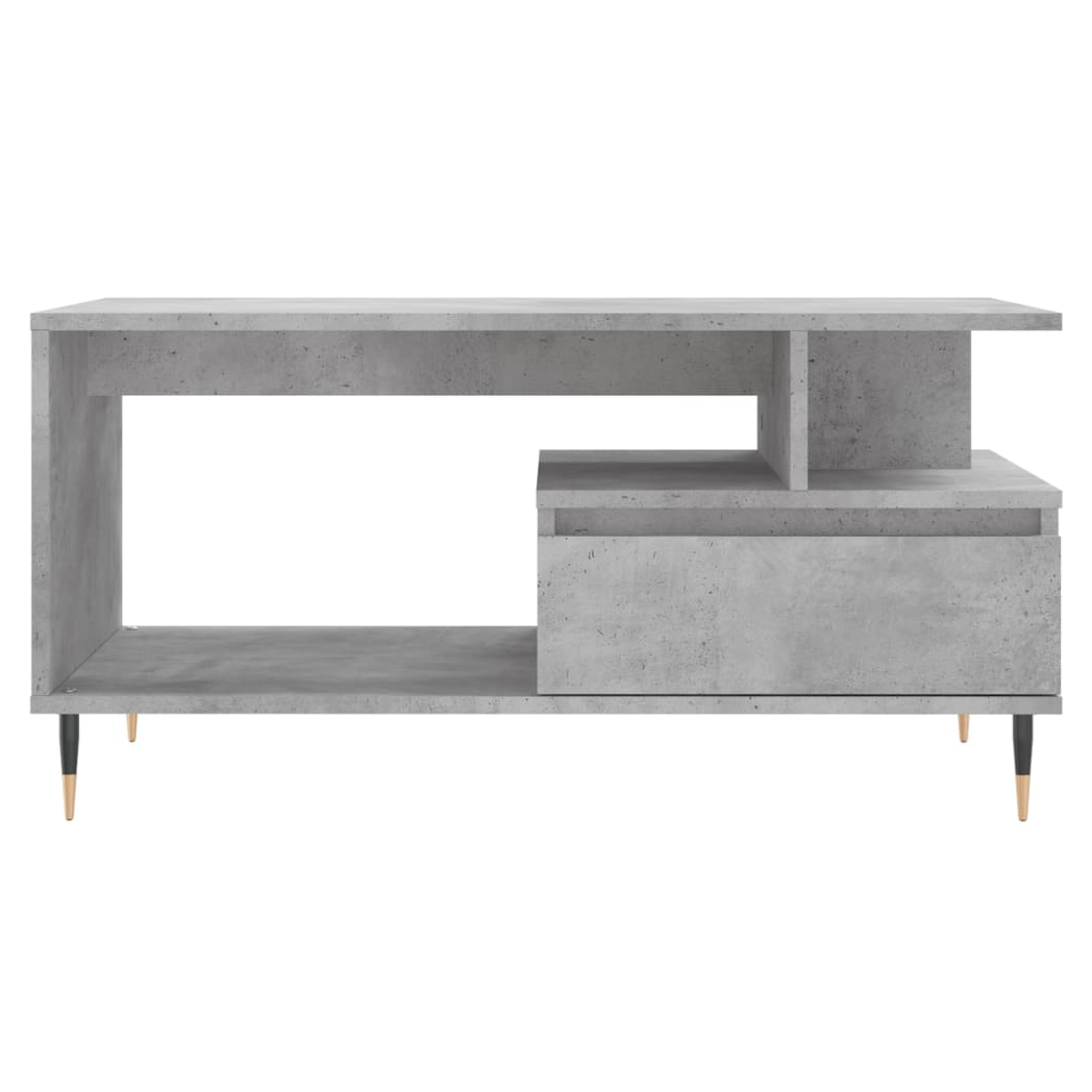 vidaXL Coffee Table Concrete Grey 90x49x45 cm Engineered Wood