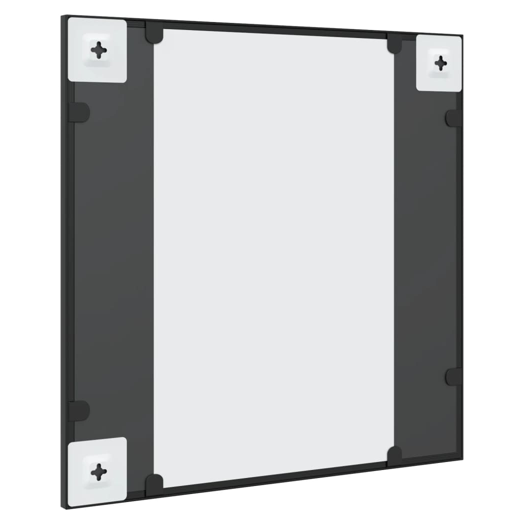 vidaXL Wall Mirror Black 50x50 cm Square Iron