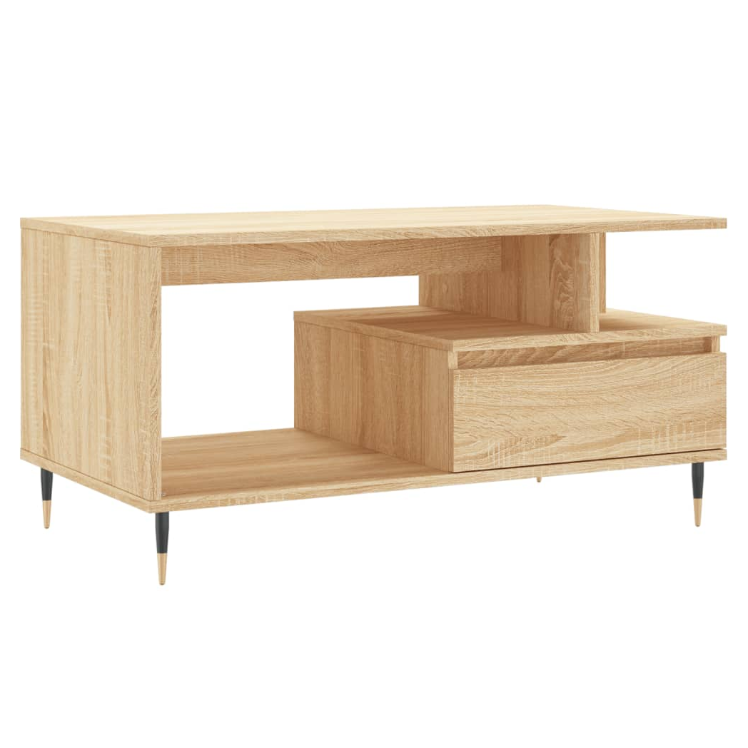 vidaXL Coffee Table Sonoma Oak 90x49x45 cm Engineered Wood