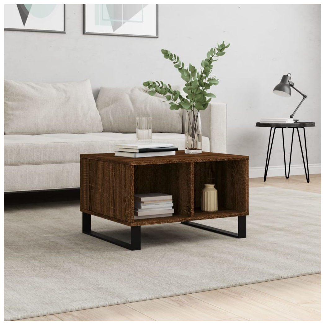 vidaXL Coffee Table Brown Oak 60x50x36.5 cm Engineered Wood