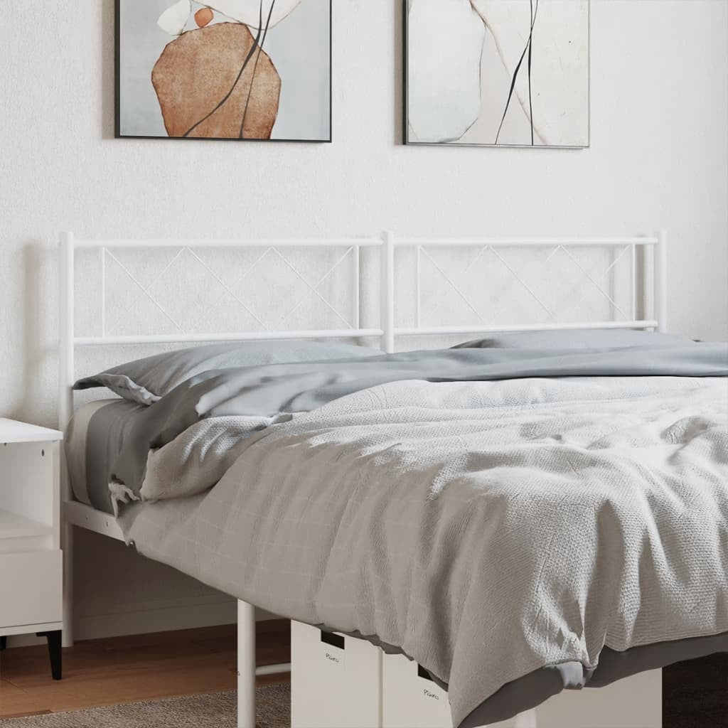 vidaXL Metal Headboard White 156x90 cm