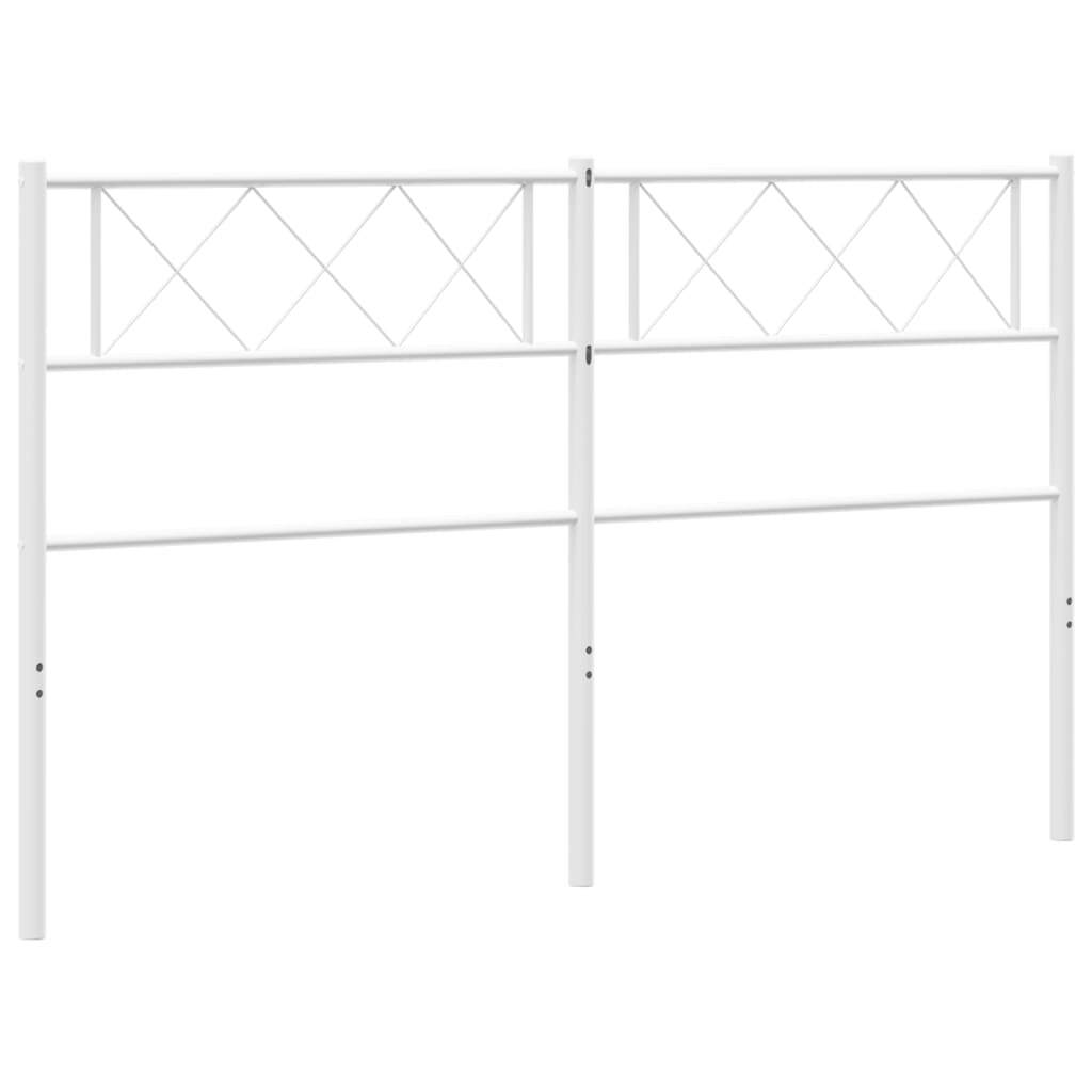 vidaXL Metal Headboard White 156x90 cm