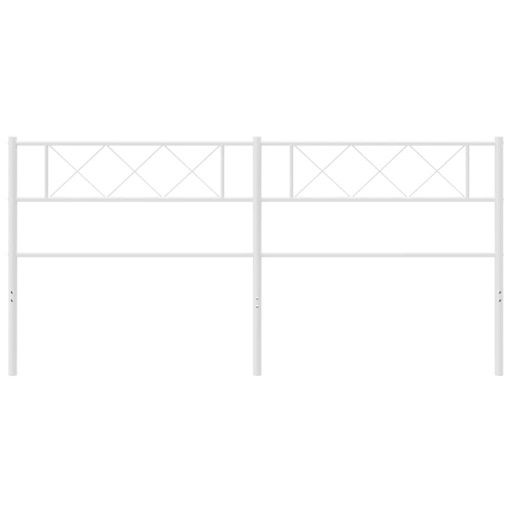 vidaXL Metal Headboard White 187x90 cm