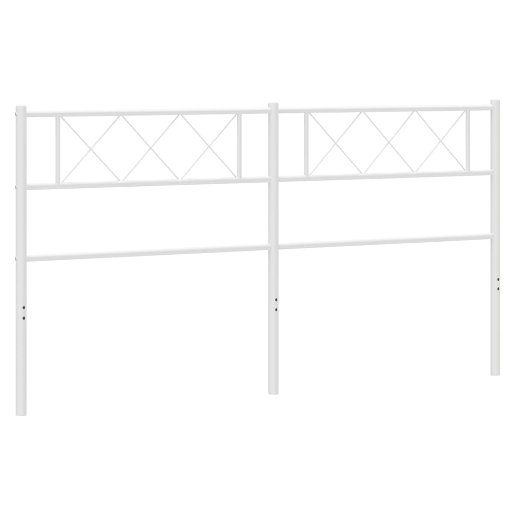 vidaXL Metal Headboard White 206x90 cm