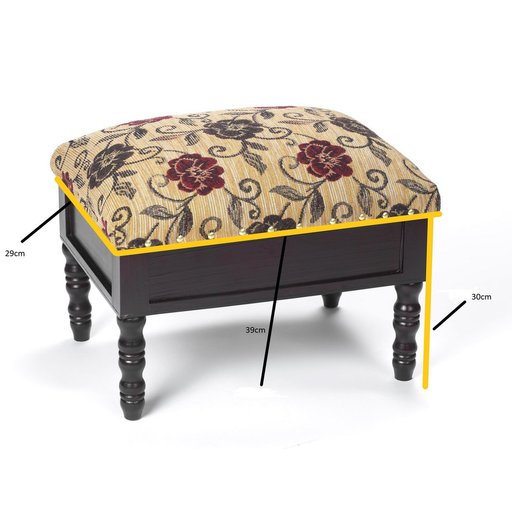 Storage Footstool - Floral design