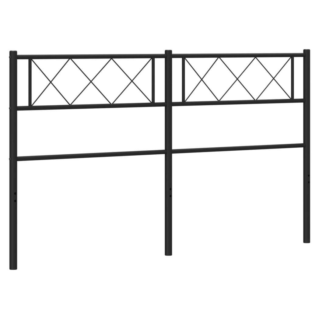 vidaXL Metal Headboard Black 156x90 cm