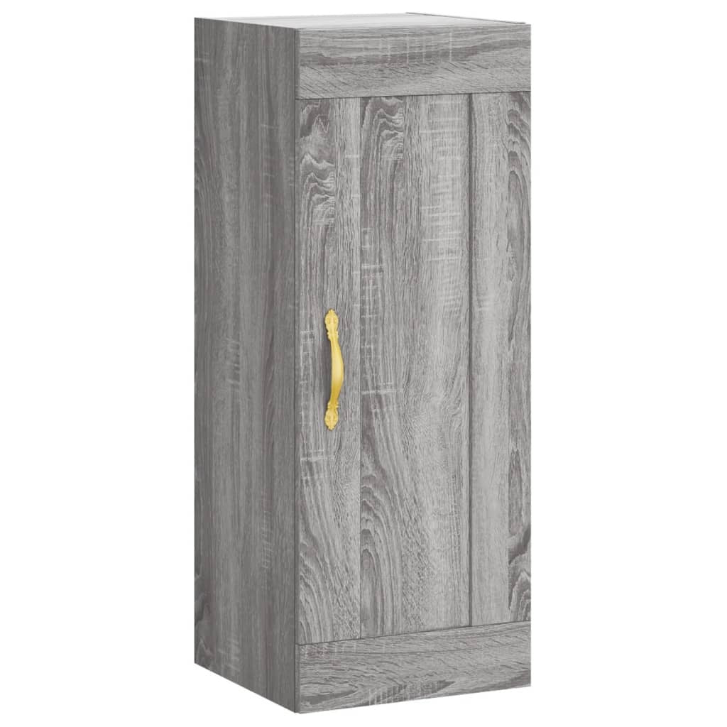 vidaXL Wall Mounted Cabinet Grey Sonoma 34.5x34x90 cm Engineered Wood