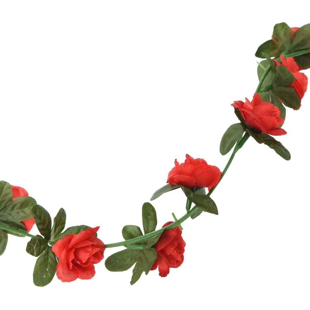 vidaXL Artificial Flower Garlands 6 pcs Red 240 cm