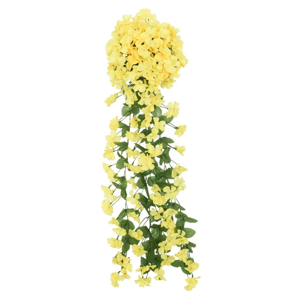 vidaXL Artificial Flower Garlands 3 pcs Yellow 85 cm