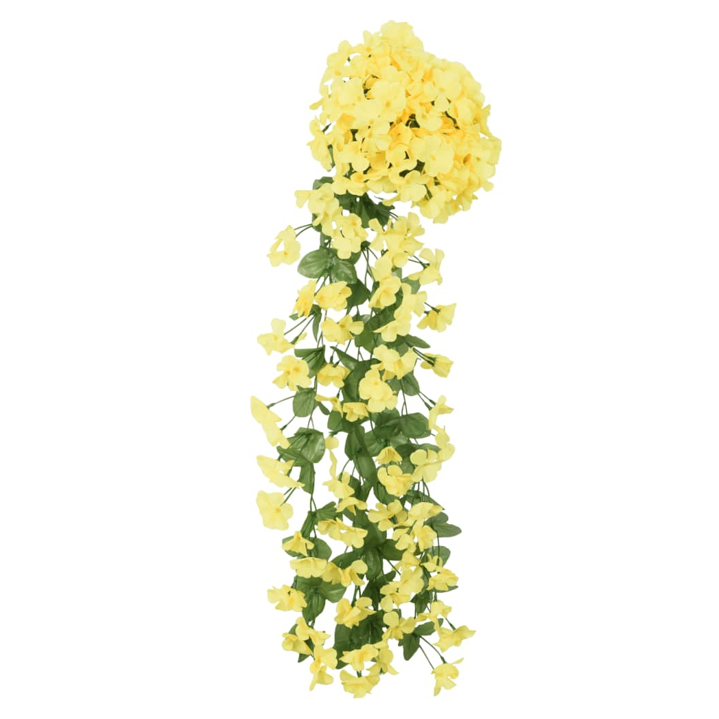 vidaXL Artificial Flower Garlands 3 pcs Yellow 85 cm