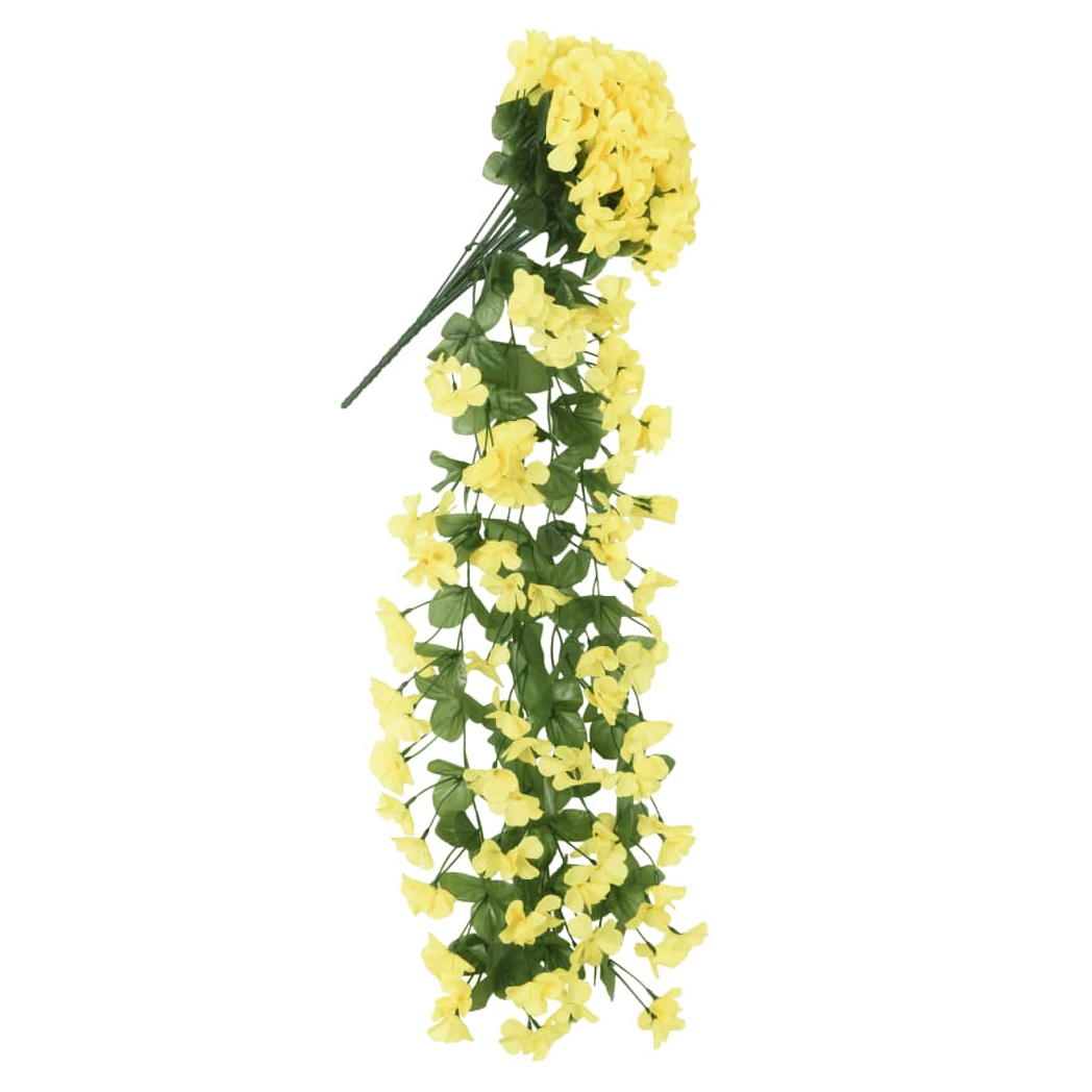 vidaXL Artificial Flower Garlands 3 pcs Yellow 85 cm