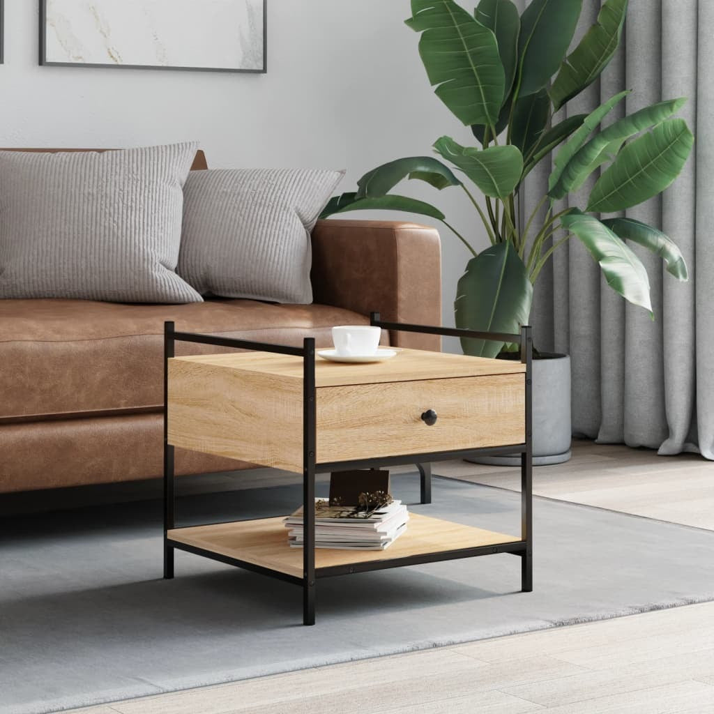 vidaXL Coffee Table Sonoma Oak 50x50x50 cm Engineered Wood