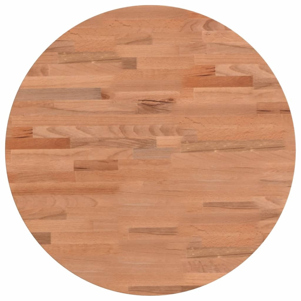 vidaXL Table Top 50x2.5 cm Round Solid Wood Beech