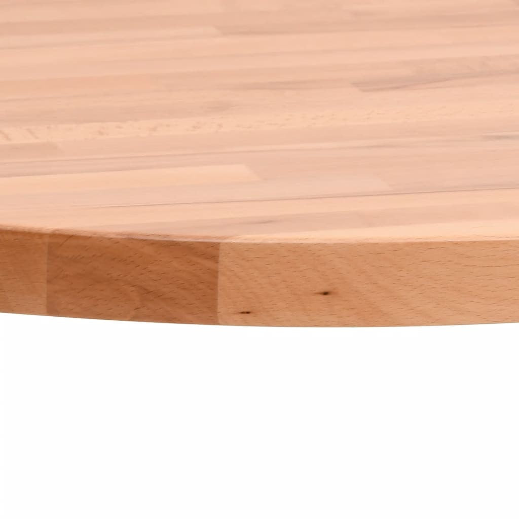 vidaXL Table Top 50x2.5 cm Round Solid Wood Beech