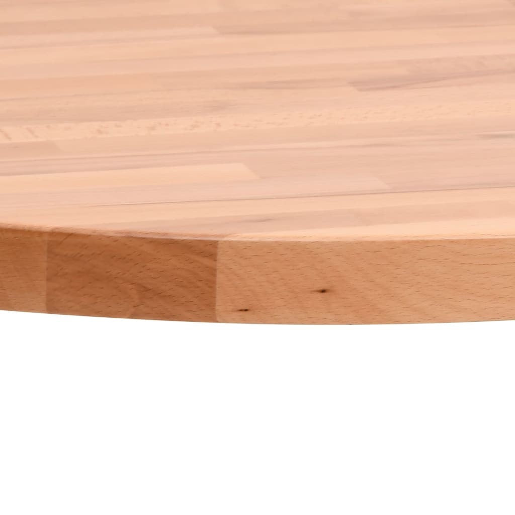 vidaXL Table Top 50x1.5 cm Round Solid Wood Beech