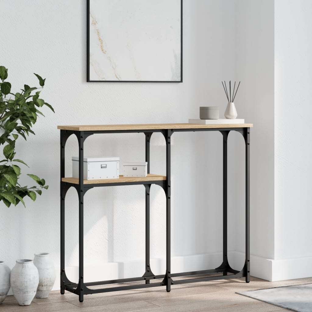 vidaXL Console Table Sonoma Oak 90x22.5x75 cm Engineered Wood