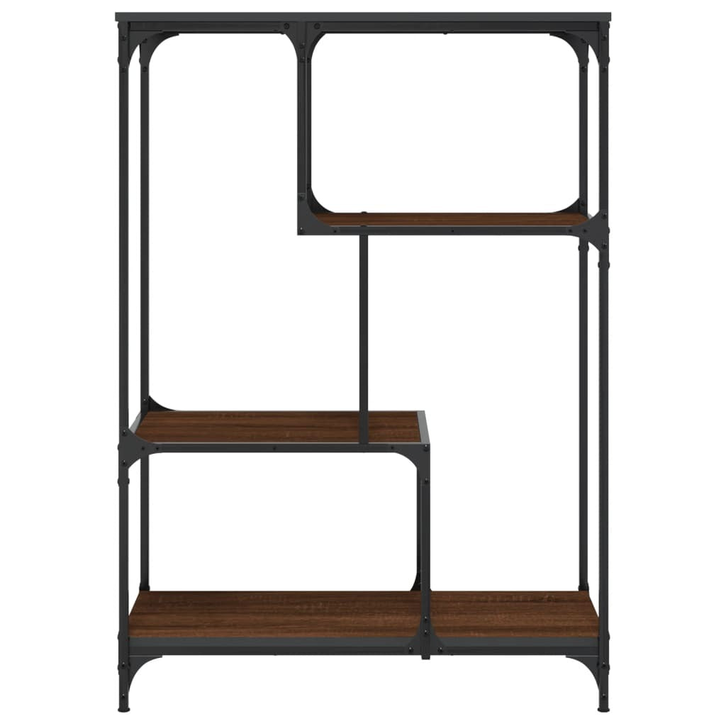 vidaXL Bookshelf Brown Oak 81x36x115 cm Engineered Wood and Steel