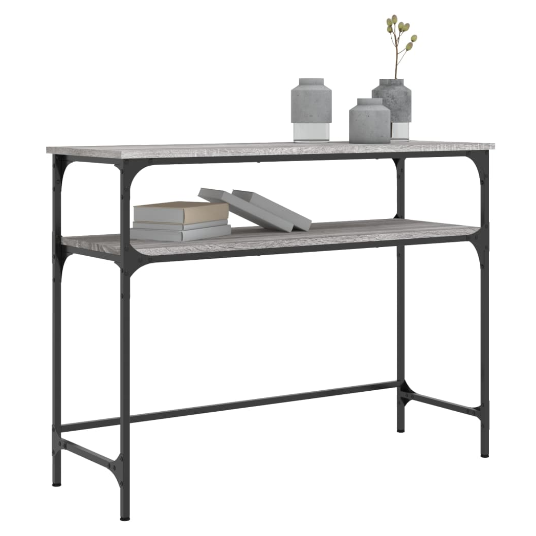 vidaXL Console Table Grey Sonoma 100x35.5x75 cm Engineered Wood