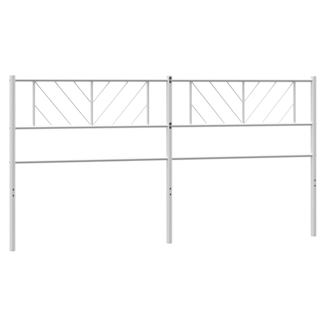 vidaXL Metal Headboard White 206x90 cm