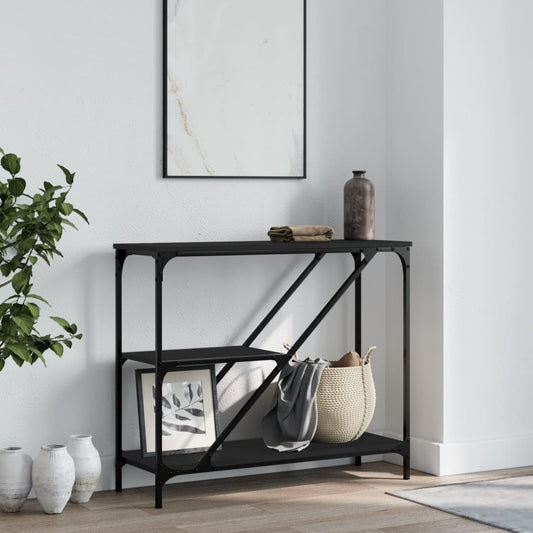 vidaXL Console Table Black 88.5x30x75 cm Engineered Wood