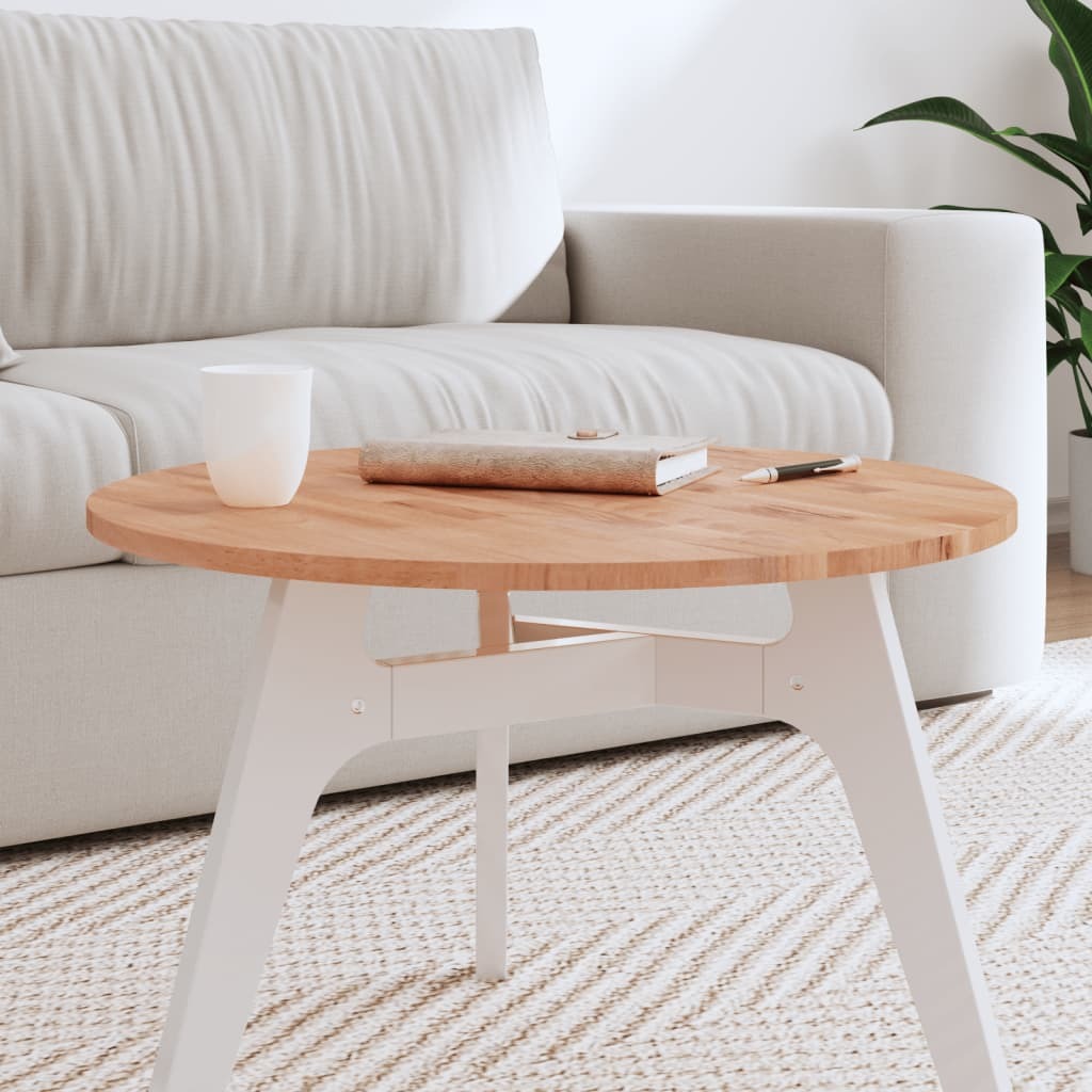 vidaXL Table Top 60x1.5 cm Round Solid Wood Beech