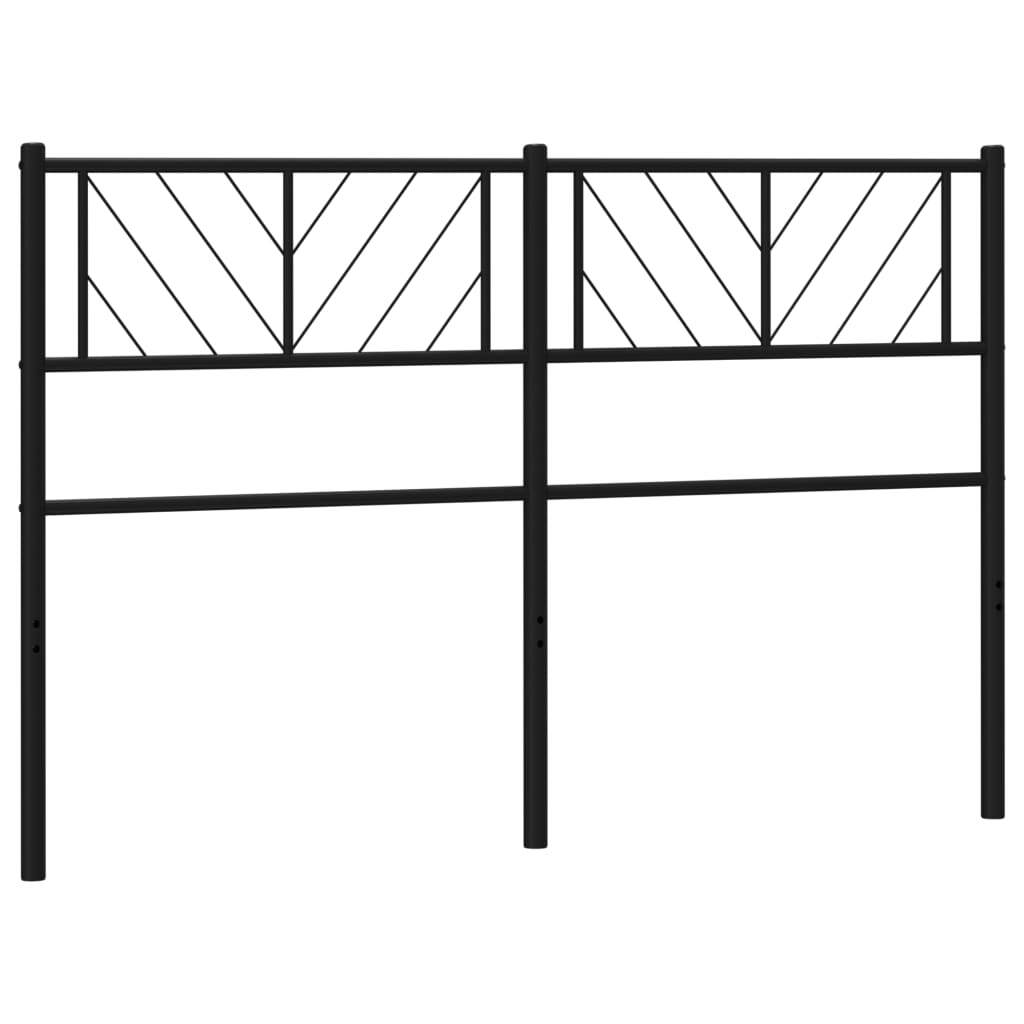 vidaXL Metal Headboard Black 156x90 cm