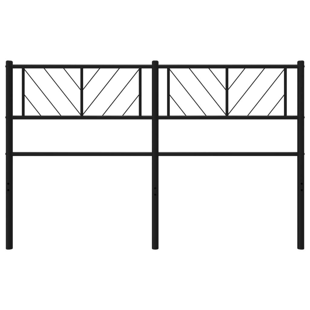 vidaXL Metal Headboard Black 156x90 cm