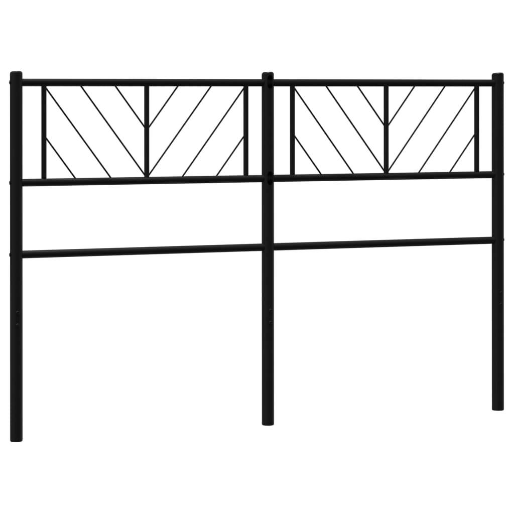 vidaXL Metal Headboard Black 156x90 cm