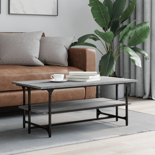 vidaXL Coffee Table Grey Sonoma 100x50x40 cm Engineered Wood