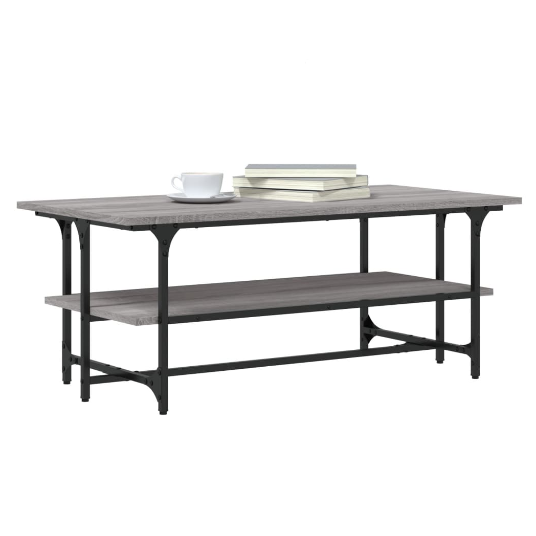 vidaXL Coffee Table Grey Sonoma 100x50x40 cm Engineered Wood