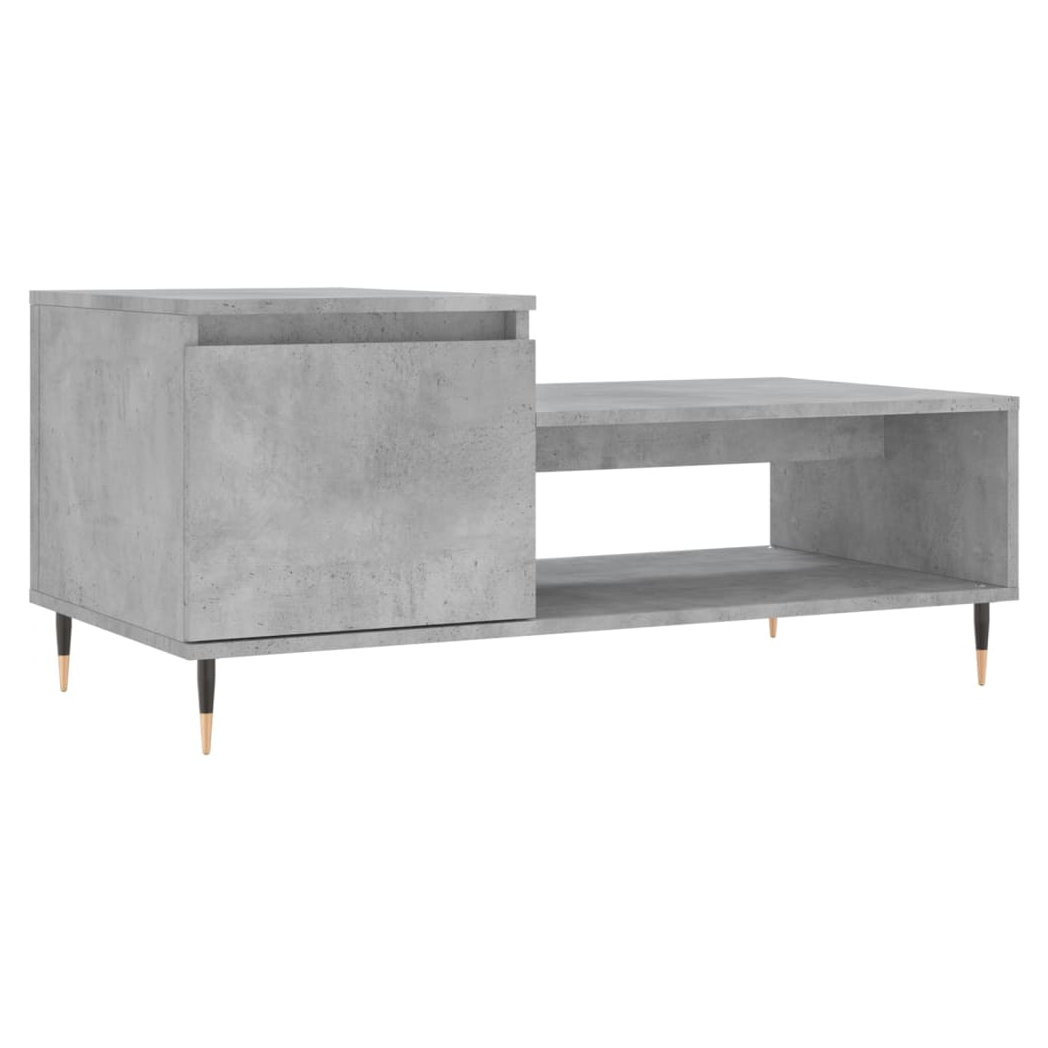 vidaXL Coffee Table Concrete Grey 100x50x45 cm Engineered Wood