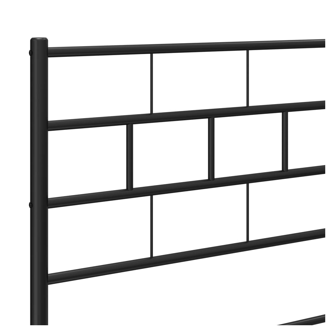 vidaXL Metal Headboard Black 80 cm