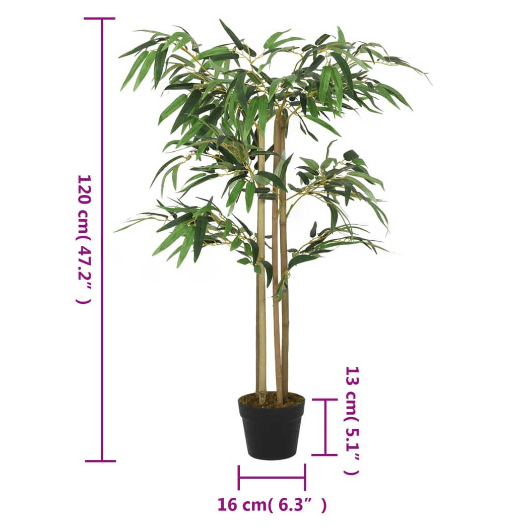 vidaXL Artificial Bamboo Tree 760 Leaves 120 cm Green