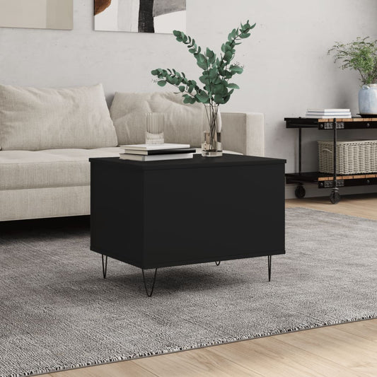 vidaXL Coffee Table Black 60x44.5x45 cm Engineered Wood