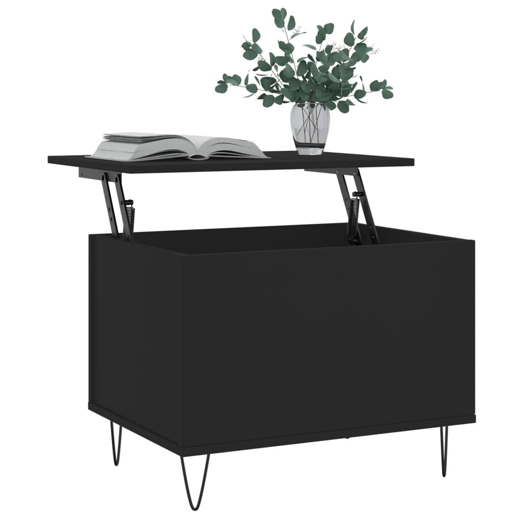 vidaXL Coffee Table Black 60x44.5x45 cm Engineered Wood