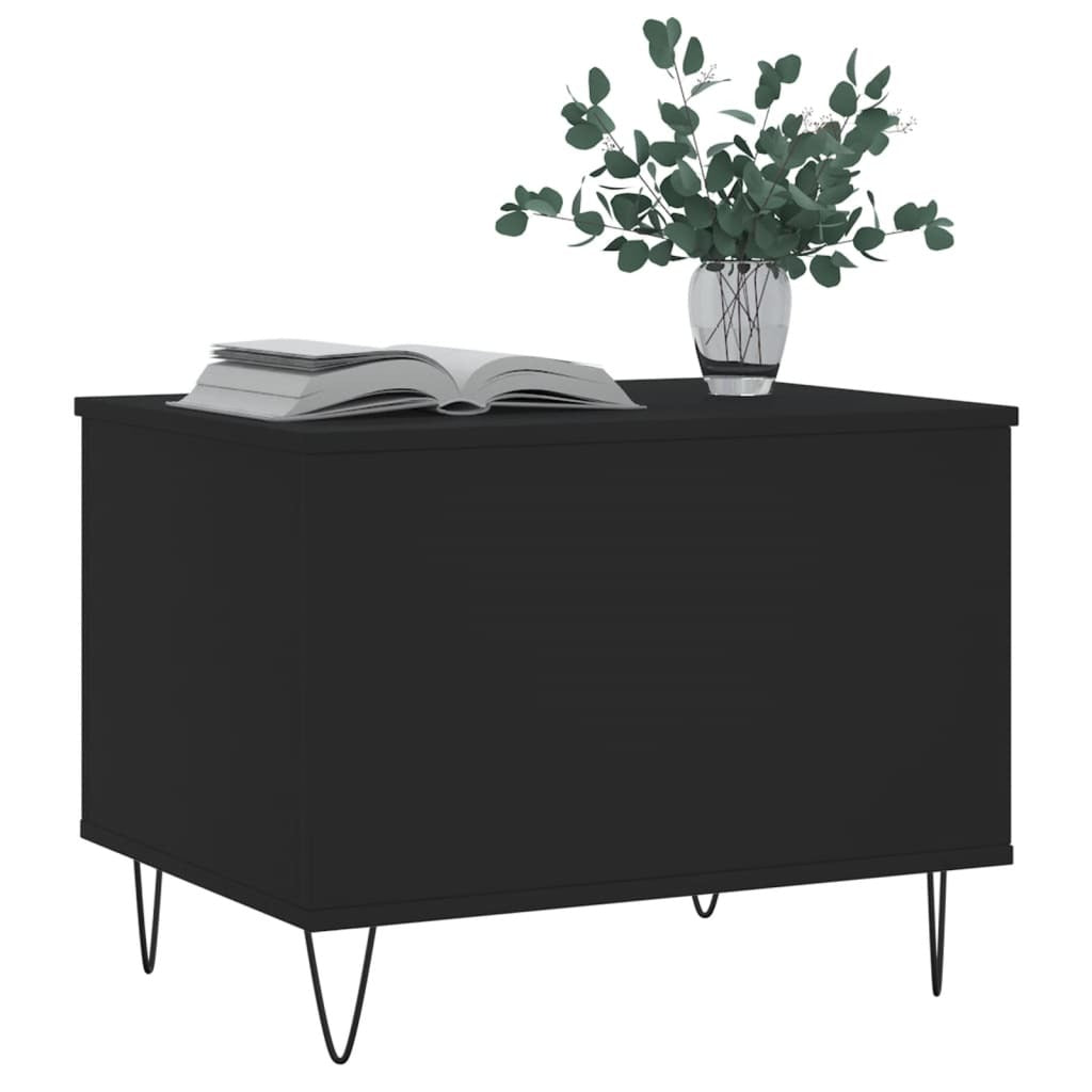 vidaXL Coffee Table Black 60x44.5x45 cm Engineered Wood