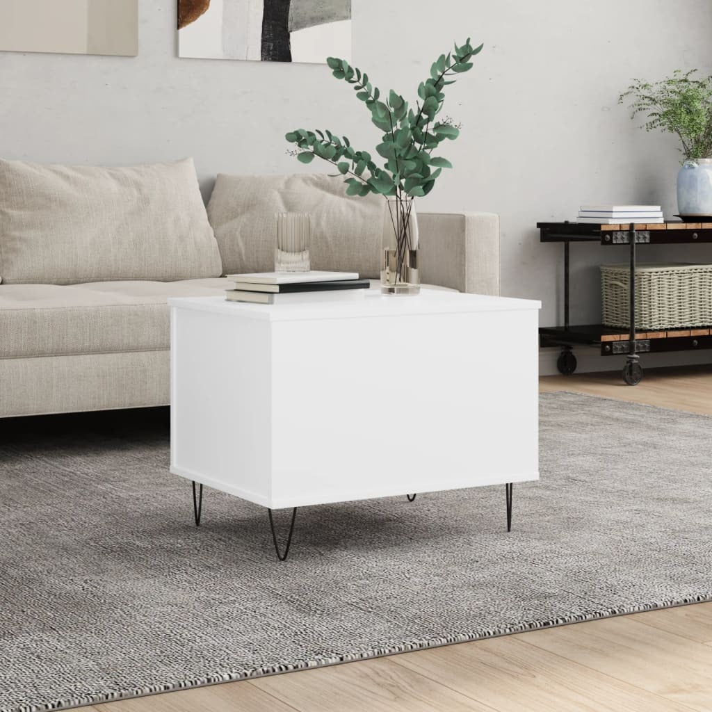 vidaXL Coffee Table White 60x44.5x45 cm Engineered Wood