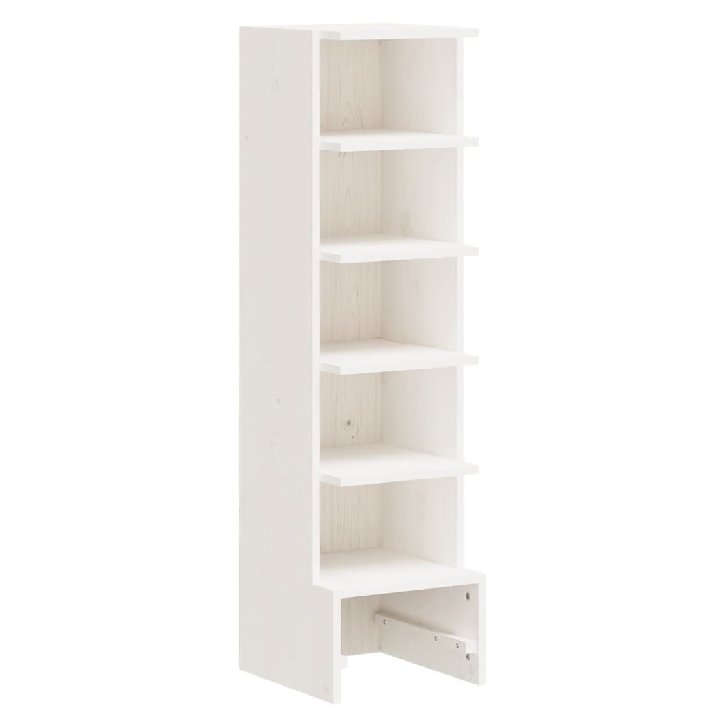 vidaXL Shoe Cabinet White 28x30x104 cm Solid Wood Pine