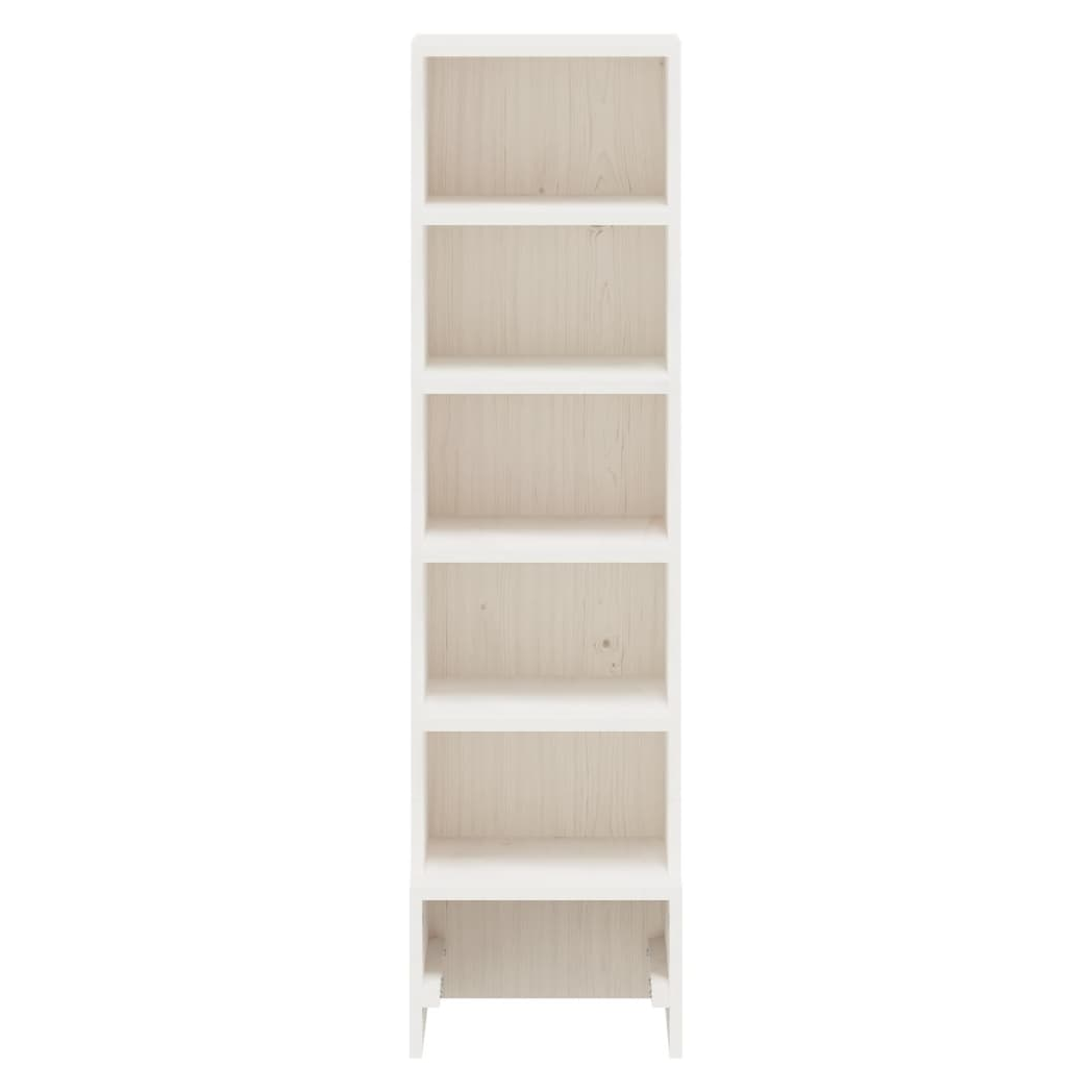 vidaXL Shoe Cabinet White 28x30x104 cm Solid Wood Pine