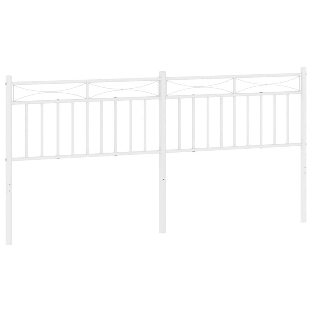 vidaXL Metal Headboard White 180 cm