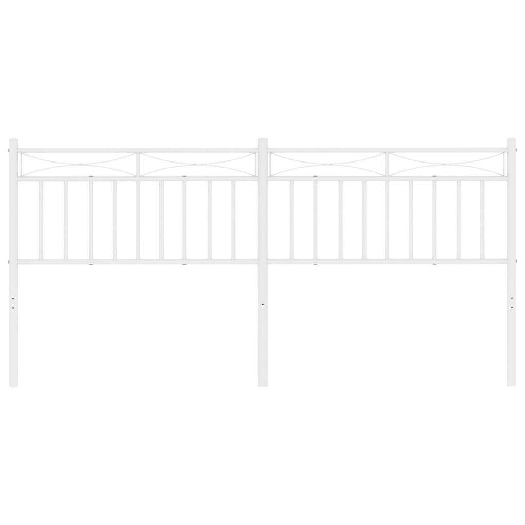 vidaXL Metal Headboard White 180 cm