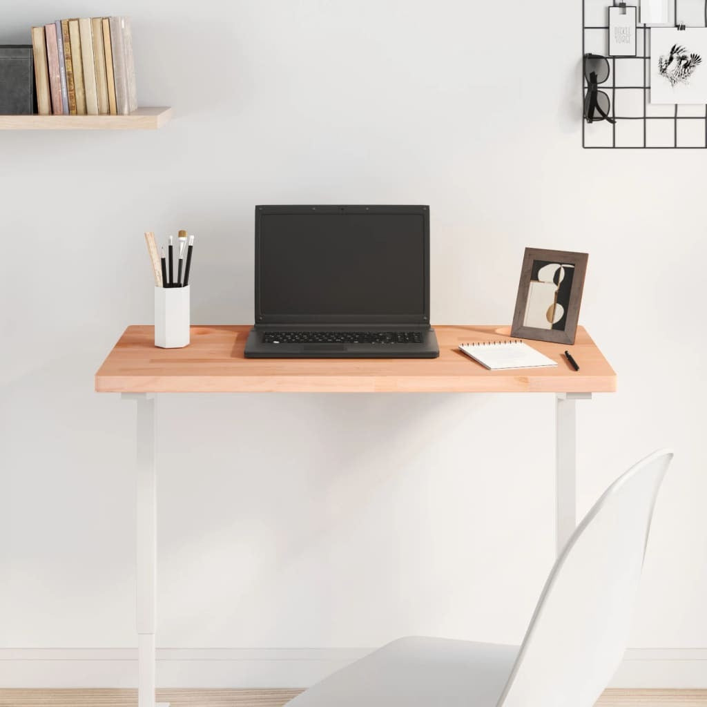 vidaXL Desk Top 80x40x2.5 cm Solid Wood Beech