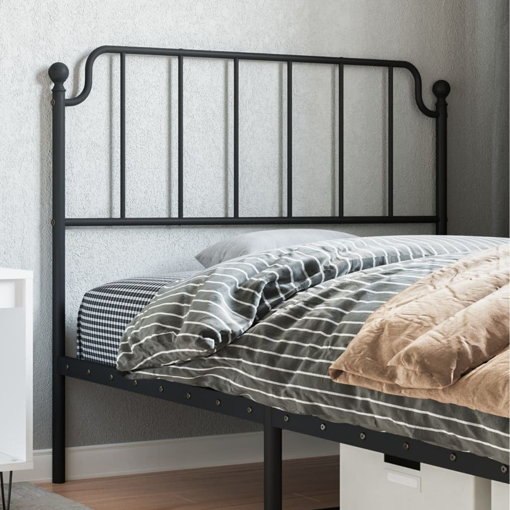 vidaXL Metal Headboard Black 107 cm