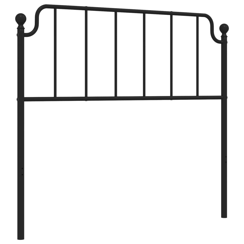 vidaXL Metal Headboard Black 107 cm