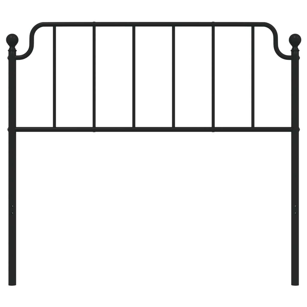 vidaXL Metal Headboard Black 107 cm