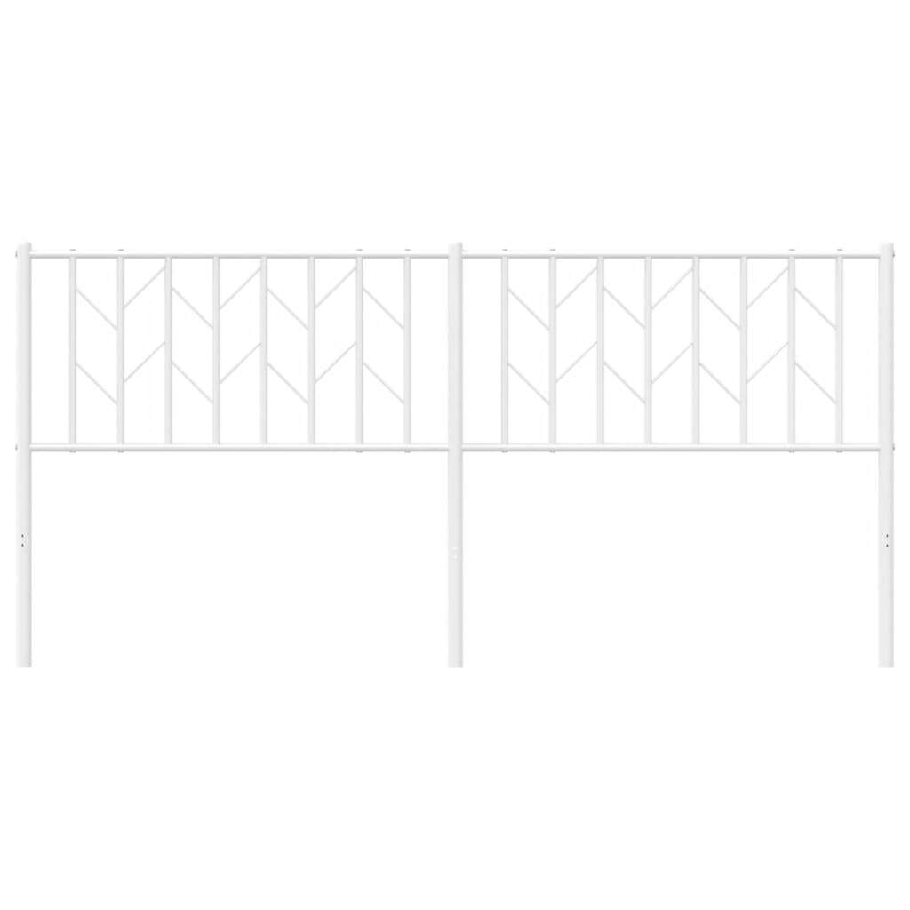 vidaXL Metal Headboard White 180 cm