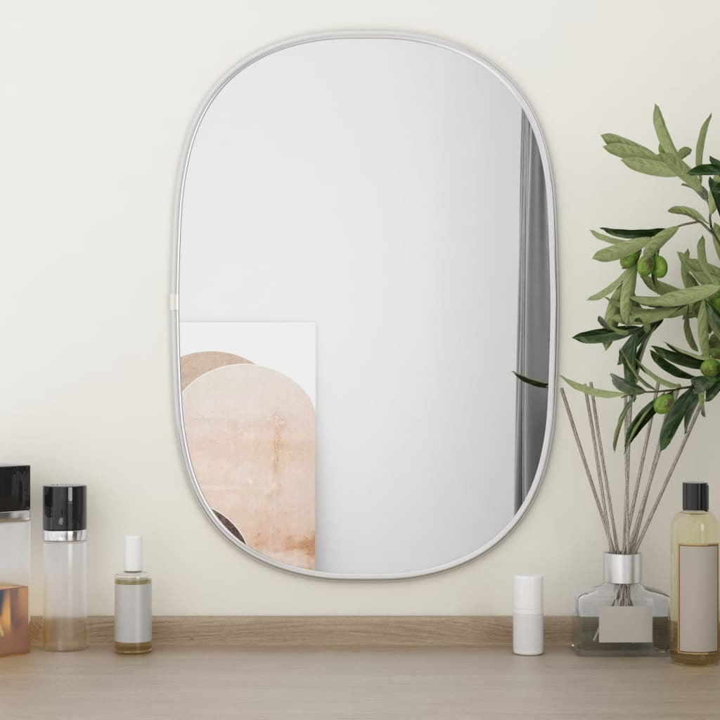 vidaXL Wall Mirror Silver 50x35 cm